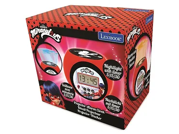 Budzik Lexibook Biedronka i Czarny Kot z projektorem