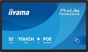 IIYAMA Monitor 32 cale TW3226AS-B3P POJ.10PKT.VA.24/7.FHD,500cd,HDMI,3xUSB,  1xUSB-c,RJ45,MIC, 2x5W,ANDROID 14,RK3567, 4/32GB, iiSign2