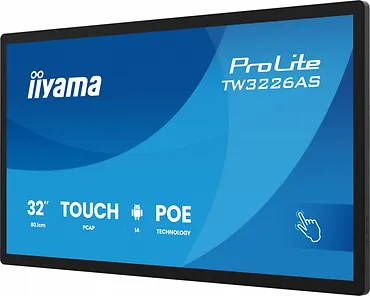 IIYAMA Monitor 32 cale TW3226AS-B3P POJ.10PKT.VA.24/7.FHD,500cd,HDMI,3xUSB,  1xUSB-c,RJ45,MIC, 2x5W,ANDROID 14,RK3567, 4/32GB, iiSign2