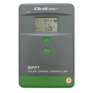 Qoltec Solarny regulator ładowania MPPT z czujnikiem temperatury 50A |  12V/24V | LCD | Bluetooth | APP | GEL | LiFePO4