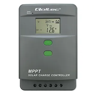 Qoltec Solarny regulator ładowania MPPT z czujnikiem temperatury 50A |  12V/24V | LCD | Bluetooth | APP | GEL | LiFePO4