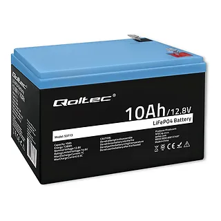 Qoltec Akumulator LiFePO4 litowo-żelazowo-fosforanowy | 12.8V | 10Ah |  128Wh | BMS