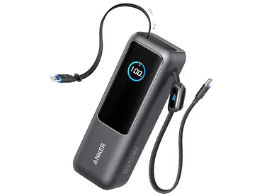 Powerbank Anker Zolo 25000mAh 165W PD z dwoma kablami USB-C Czarno-szary