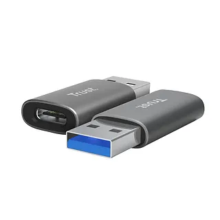 Trust Adapter Calyx USB-C do USB-A dwupak szary