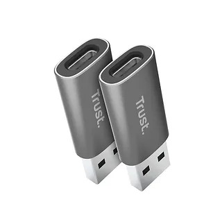 Trust Adapter Calyx USB-C do USB-A dwupak szary