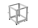Lanberg Stojak Open rack 19 cali 12U 600x600-1100 regulowany szary