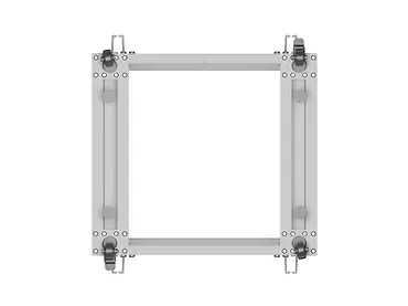 Lanberg Stojak Open rack 19 cali 12U 600x600-1100 regulowany szary