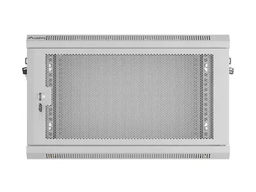 Lanberg Szafa instalacyjna rack wisząca 19 cali 6U 600x450 drzwi perforowane (flat pack) szara