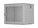 Lanberg Szafa instalacyjna rack wisząca 19 cali 9U 600x450 drzwi perforowane (flat pack) szara