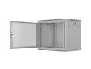 Lanberg Szafa instalacyjna rack wisząca 19 cali 9U 600x450 drzwi perforowane (flat pack) szara