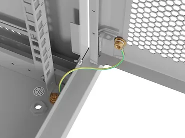 Lanberg Szafa instalacyjna rack wisząca 19 cali 9U 600x450 drzwi perforowane (flat pack) szara
