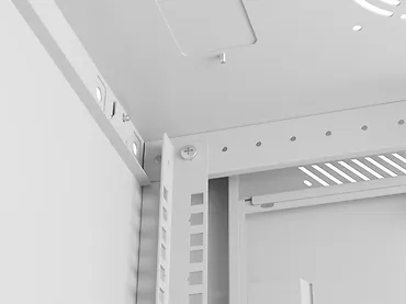 Lanberg Szafa instalacyjna rack wisząca 19 cali 9U 600x450 drzwi perforowane (flat pack) szara