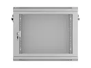 Lanberg Szafa instalacyjna rack wisząca 19 cali 9U 600x450 drzwi perforowane (flat pack) szara