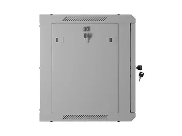 Lanberg Szafa instalacyjna rack wisząca 19 cali 9U 600x450 drzwi perforowane (flat pack) szara