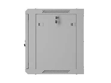 Lanberg Szafa instalacyjna rack wisząca 19 cali 9U 600x450 drzwi perforowane (flat pack) szara