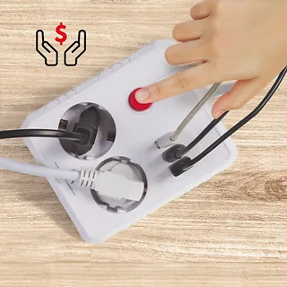 Maclean Listwa zasilająca 2 gniazda MCE387 W 3xUSB, 110-240V AC 50/60Hz, 2.1A max 2500W, 1.5m, biała