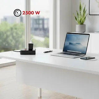 Maclean Listwa zasilająca MCE388 B 2 gniazda, 3xUSB, 110-120V AC 50/60Hz, 2.1A max 2500W, 3m czarna