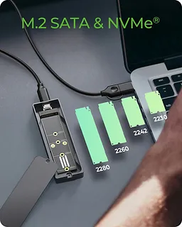 IcyBox Obudowa dysku IB-1826MCL-CU31 M.2 NVMe i SATA obudowa, RGB lighting, USB 3.2 Gen 2, 10 Gbps