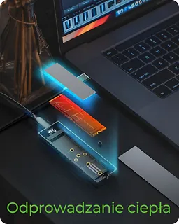 IcyBox Obudowa dysku IB-1826MCL-CU31 M.2 NVMe i SATA obudowa, RGB lighting, USB 3.2 Gen 2, 10 Gbps