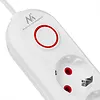 Maclean Listwa zasilająca 5 gniazd MCE395 W 3xUSB, 110-240v AC 50/60Hz, 2,1A max 2500W, biała
