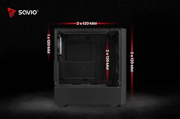 Savio Obudowa komputerowa Noctis FLOW RGB X1
