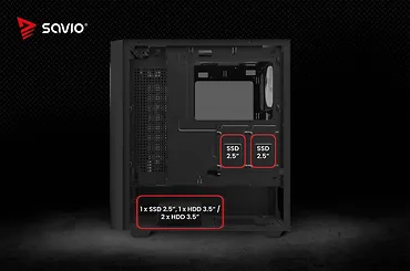 Savio Obudowa komputerowa Noctis FLOW RGB X1