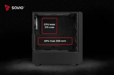 Savio Obudowa komputerowa NOCTIS GLASS RGB X1