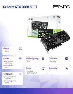 PNY Karta graficzna GeForce RTX 5060 8G Ti VCG5060T8DFXPB1