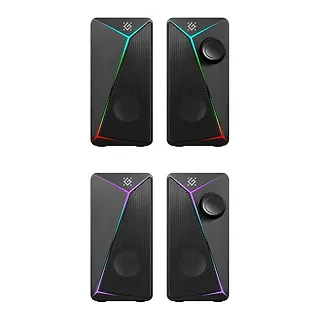 Defender Głośniki komputerowe J5 2.0 6W LED USB Czarne