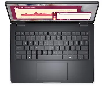 Laptop Dell Pro 14 PC14250 W11P C7 150U/16GB/512GB/FgrPr/FHD IR Cam&Mic/WLAN+BT|14.0 FHD+|BcklKb/3C/65W/3YPS Magnetite color, textured finish
