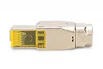 Digitus Wtyk modularny RJ45 kat.6A, PoE++, 10GbE, STP, ekranowany, beznarzędziowy, zakręcany, metalowy, AWG 22-27, linka/drut