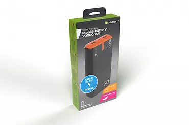 Tracer Power bank EnerGen 20000mAh PD+QC3.0 czarno-pomarańczowy
