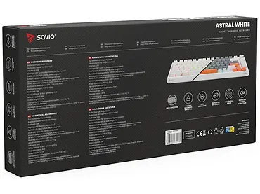 Klawiatura magnetyczna SAVIO ASTRAL White OUTEMU White Jade RGB 3 kolory