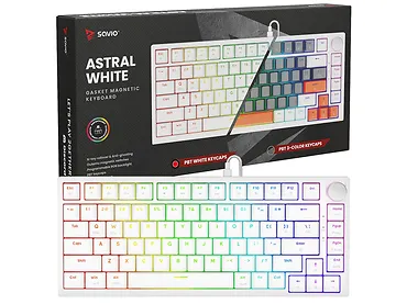 Klawiatura magnetyczna SAVIO ASTRAL White OUTEMU White Jade RGB