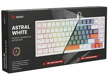 Klawiatura magnetyczna SAVIO ASTRAL White OUTEMU White Jade RGB