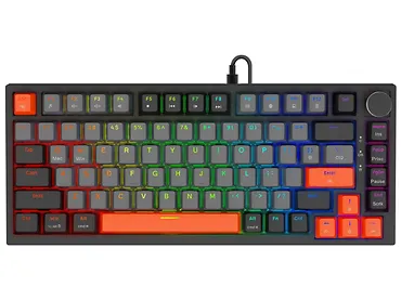 Klawiatura magnetyczna ASTRAL, OUTEMU White Jade, czarna, 3 kolory keycapów