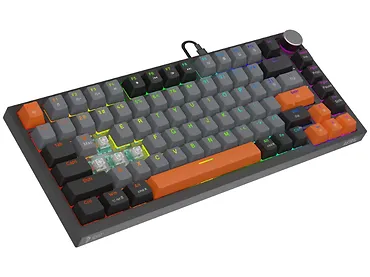 Klawiatura magnetyczna ASTRAL, OUTEMU White Jade, czarna, 3 kolory keycapów