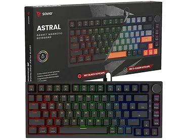 Klawiatura magnetyczna SAVIO ASTRAL Black OUTEMU White Jade, RGB