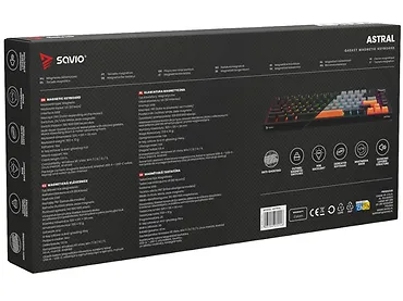 Klawiatura magnetyczna SAVIO ASTRAL Black OUTEMU White Jade, RGB