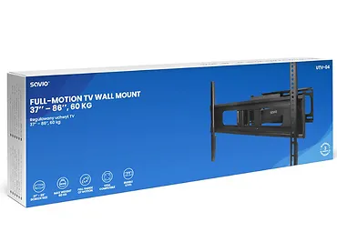 Regulowany uchwyt TV 37’’ – 86’’, 60 KG SAVIO UTV-04
