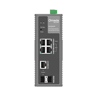TP-LINK Przełącznik IES206GPP  Industrial Easy Managed Omada, 6 port&oacute;w gigabitowych, w tym 3 portPoE+ i
