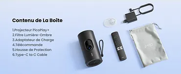 JMGO Projektor picoPlay, zestaw: stojak+powerbank