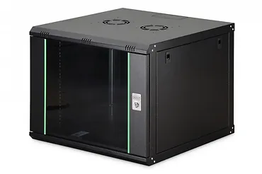 Digitus Szafa sieciowa wisząca Dynamic 19" 9U rack 474x600x600mm, drzwi szyba, czarna, niezłożona, 60kg