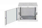 Digitus Szafa sieciowa wisząca Dynamic 19" 9U rack 474x600x600mm, drzwi szyba, szara, niezłożona, 60kg