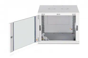 Digitus Szafa sieciowa wisząca Dynamic 19" 9U rack 474x600x600mm, drzwi szyba, szara, niezłożona, 60kg