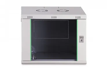 Digitus Szafa sieciowa wisząca Dynamic 19" 9U rack 474x600x450mm, drzwi szyba, szara, niezłożona, 60kg