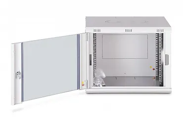 Digitus Szafa sieciowa wisząca Dynamic 19" 9U rack 474x600x450mm, drzwi szyba, szara, niezłożona, 60kg