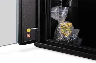 Digitus Szafa sieciowa wisząca Dynamic 19" 7U rack 385x600x600mm, drzwi szyba, czarna, niezłożona, 60kg