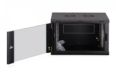 Digitus Szafa sieciowa wisząca Dynamic 19" 7U rack 385x600x450mm, drzwi szyba, czarna, niezłożona, 60kg