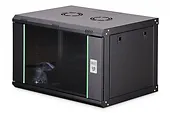 Digitus Szafa sieciowa wisząca Dynamic 19" 7U rack 385x600x450mm, drzwi szyba, czarna, niezłożona, 60kg